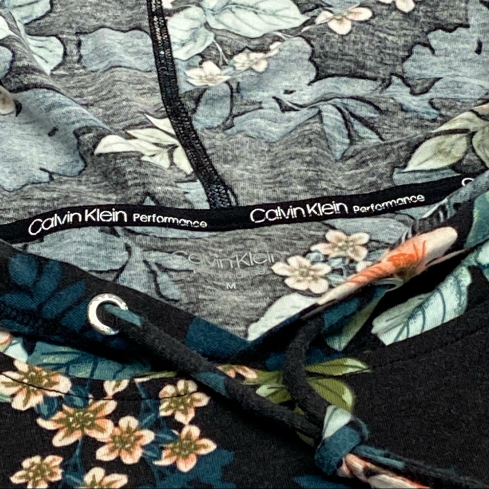 CALVIN KLEIN Performance Black Floral Hoodie - Picture 9 of 9